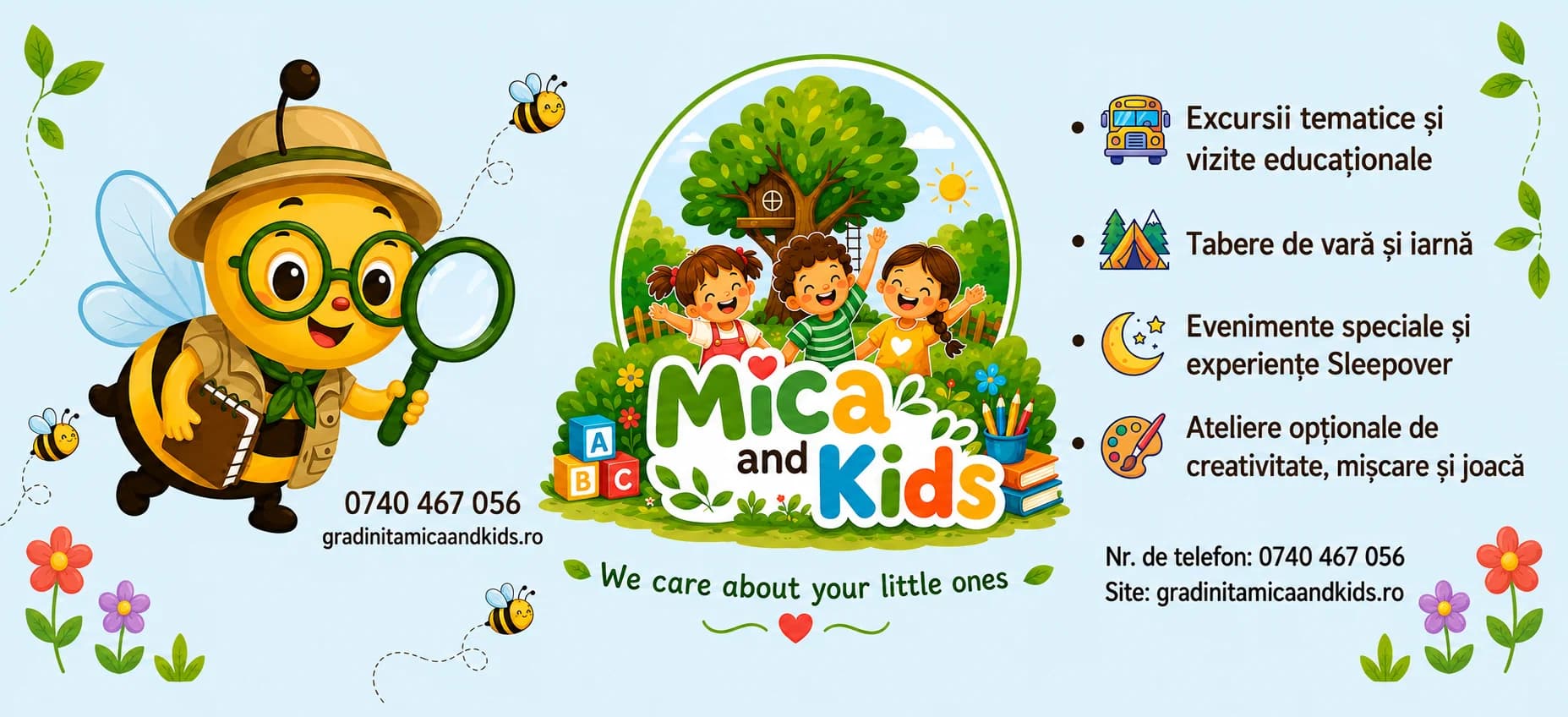 Mica and Kids — grădiniță Popești Leordeni, învățare prin joacă în aer liber