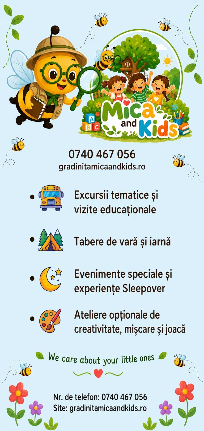 Mica and Kids — grădiniță Popești Leordeni, învățare prin joacă în aer liber